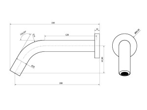 Электронный настенный смеситель для раковины