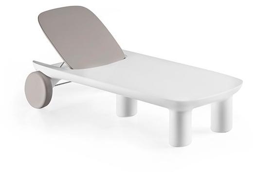 Plust Откидной полиэтиленовый садовый лежак на колесиках Atene sun-id-1360896 - Вид №1