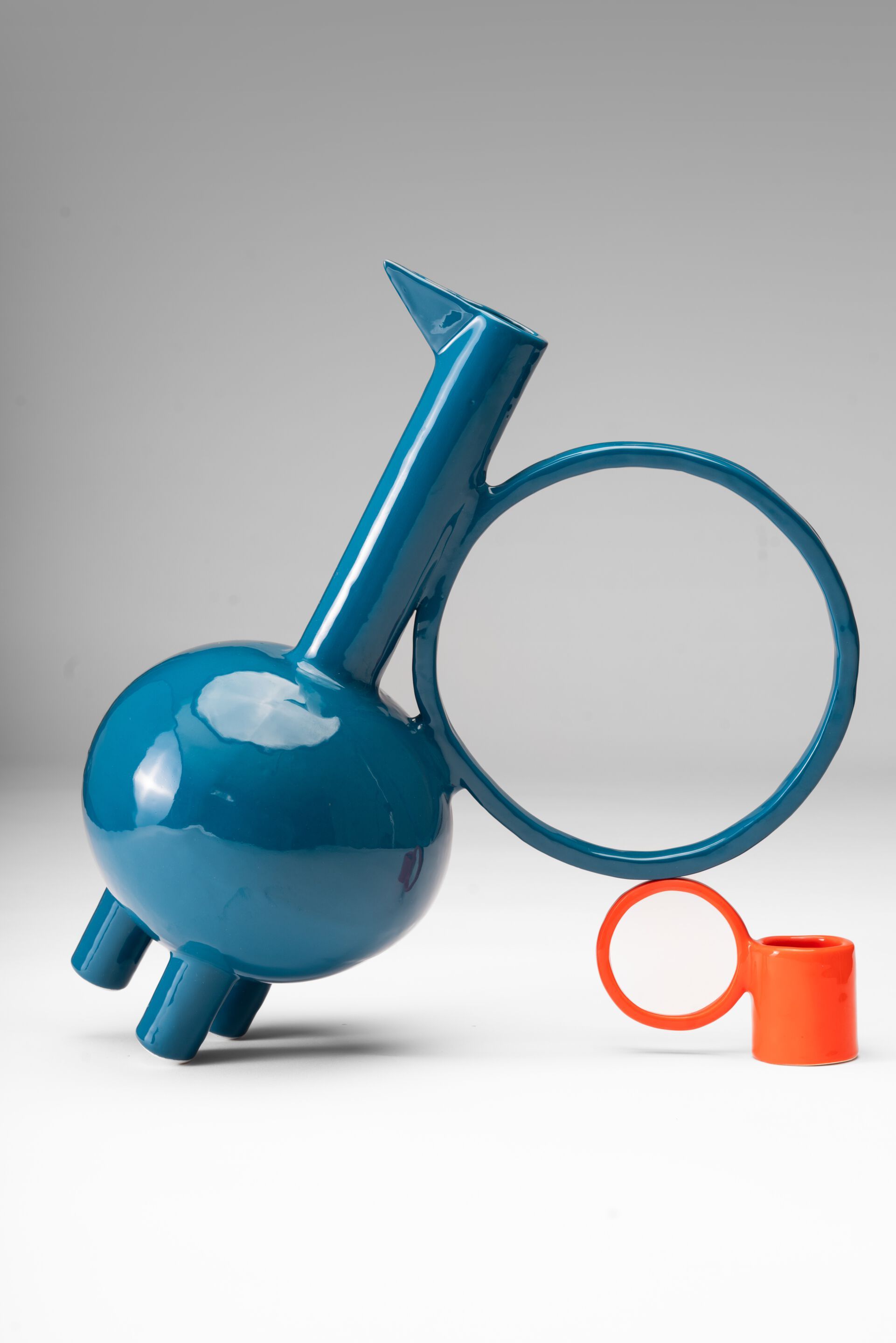 Керамическая ваза ручной работы Paolo Santangelo картезианская ARCH-00016687 - Вид №1