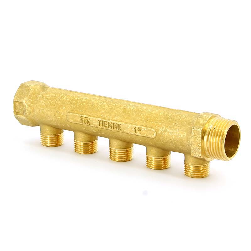 Коллектор НВ 1" TIEMME 5 выходов 1/2"Н 36мм 1910011 - Вид №4