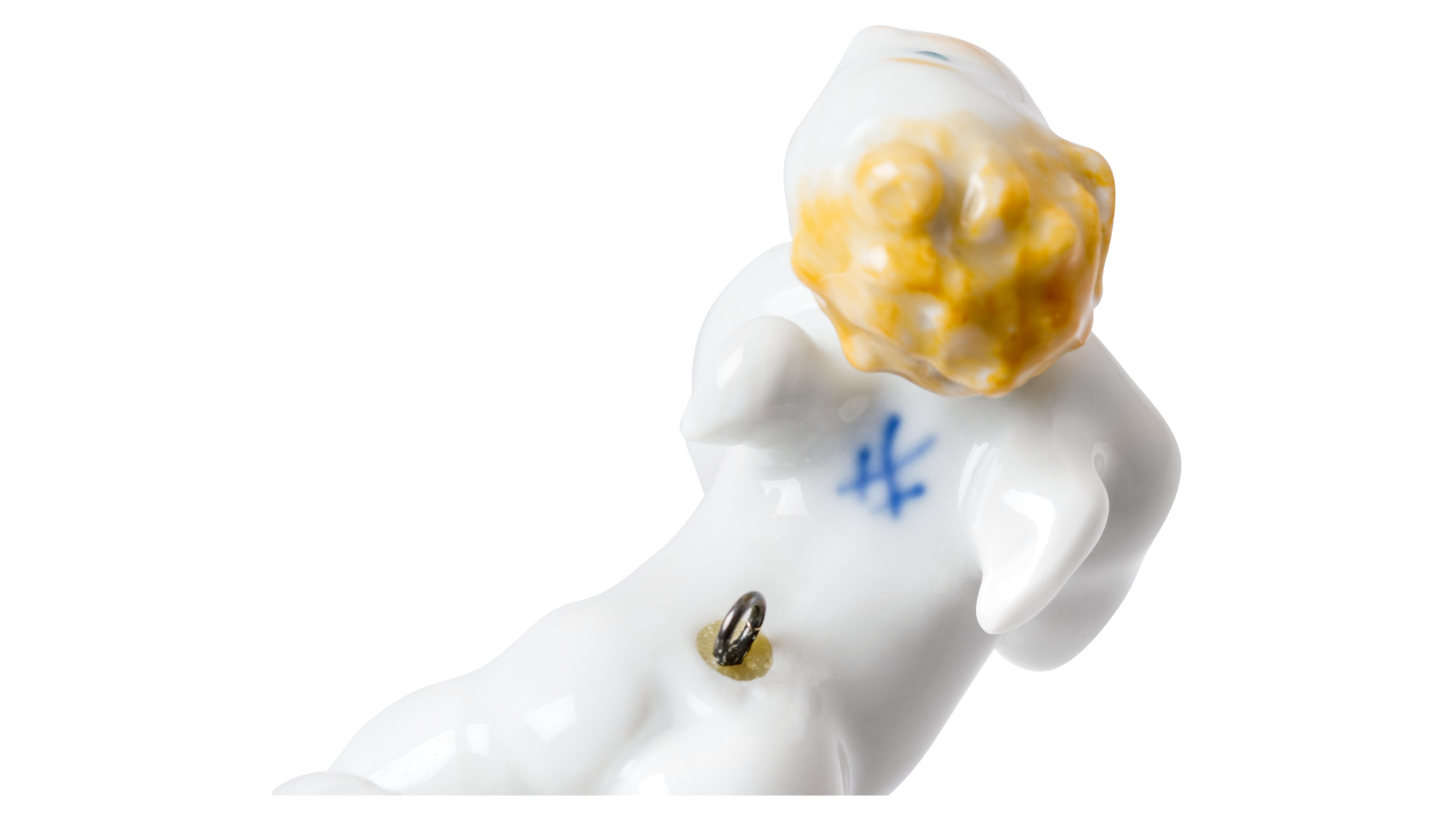 10600676 Meissen Фигурка 3,2см "Ангел, лежащий" (подвеска) Фарфор  - Вид №2