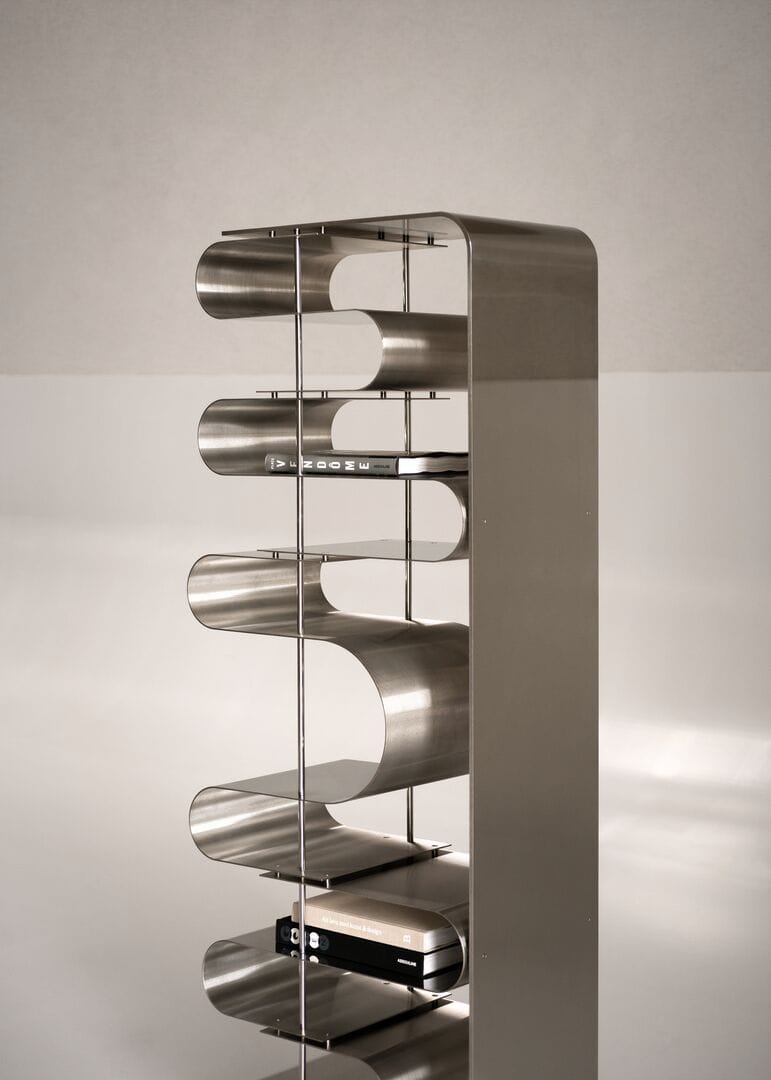 Алюминиевая двухсторонняя самонесущая Книжная полка Baxter Dune ARCH-00046617 - Вид №1