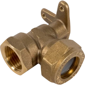 Угол Neptun, обжимной, внутренняя резьба с креплением, 15х1/2" мм