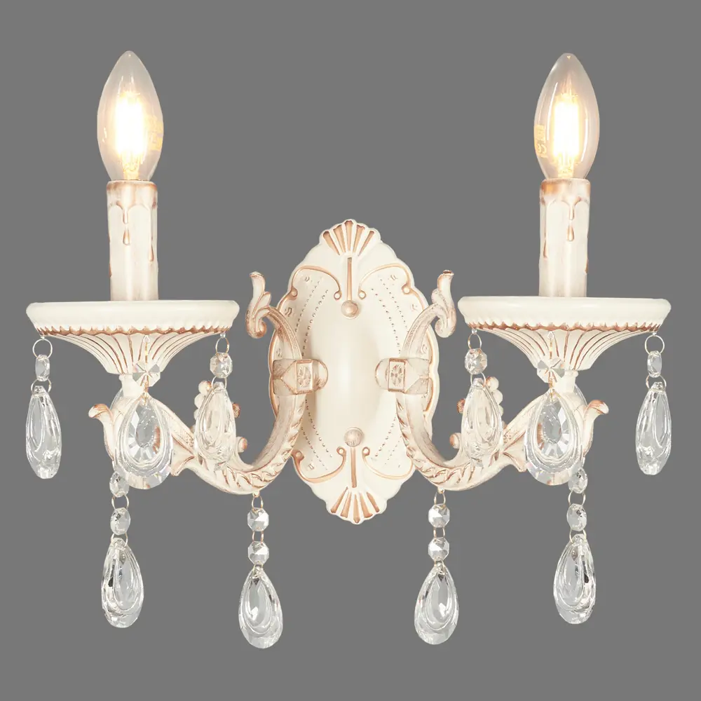 Бра Версаль 2xE14x60 Вт, металл, цвет белый Eurosvet STLM-2036085 - Вид №3