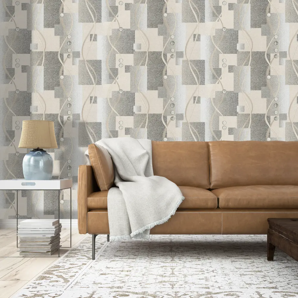 Обои флизелиновые Волны коричневые 1.06 м 0407-2 Santreyd STLM-2138294 - Вид №3