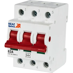 Автоматический выключатель КЭАЗ Opti Din ВМ63PL 3P 63А для надежной защиты электросетей 89206637