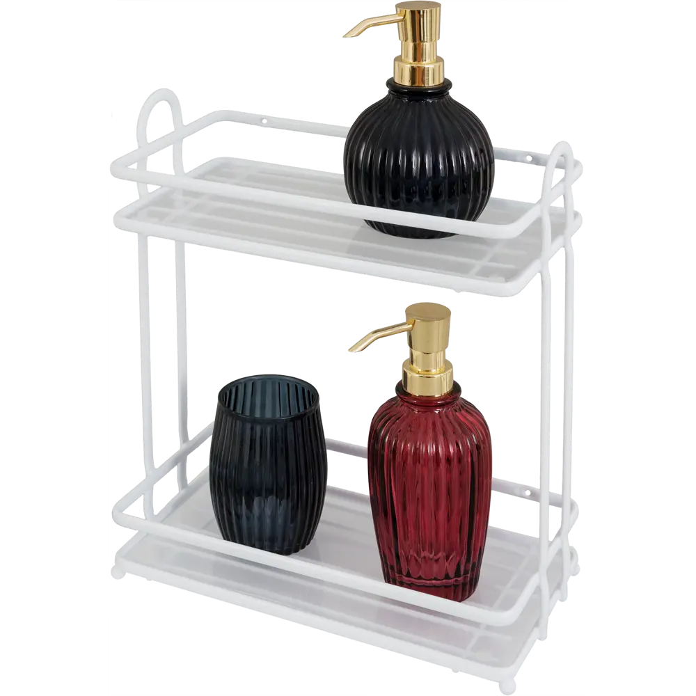 Полка для ванной двухъярусная Swensa Termo 29.1 см цвет белый SWR-1007 STLM-2052572 - Вид №4