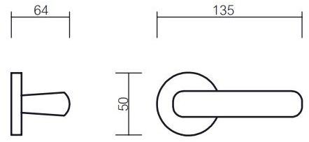 Pasini Ручка из латуни на розетке Laura liscia 0300  - Вид №4