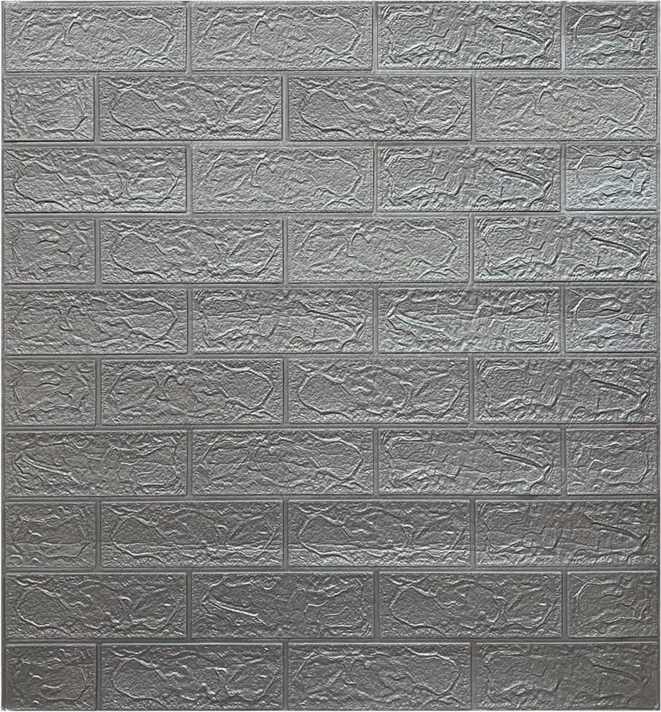 GRACE Панель 3D Кирпич серый металлик - стильная отделка стен 82721097