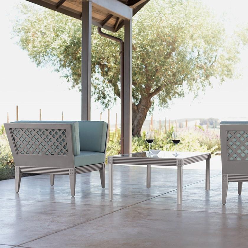 JANUS et Cie Кресло Club из алюминия с подлокотниками Quadratl sun-id-1381517 - Вид №5