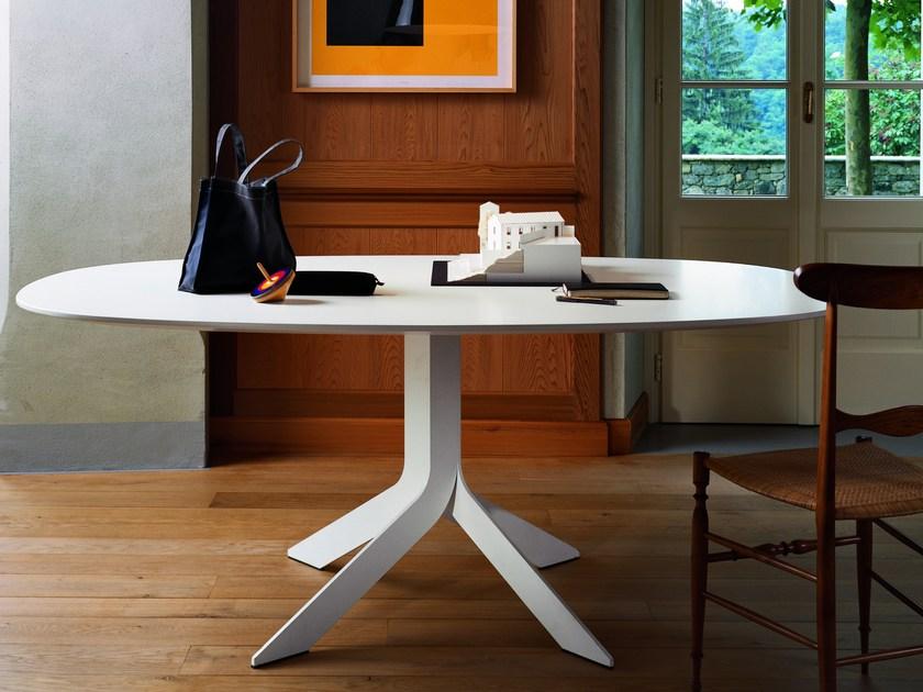 Desalto Овальный стол из мдф с основанием 4 звезды sun-id-1481037 - Вид №1