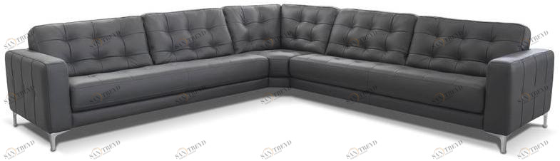Rossini Sofas Стеганый угловой диван из кожи sun-id-1359432