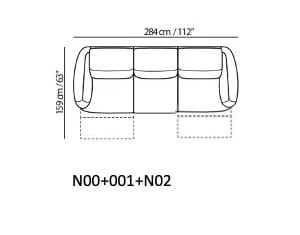 4-местный кожаный диван Natuzzi Italia Mindful ARCH-00107031 - Вид №8