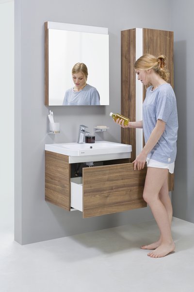 Тумба под умывальник SD 10° 550 тёмный орех Ravak X000000735 - Вид №3