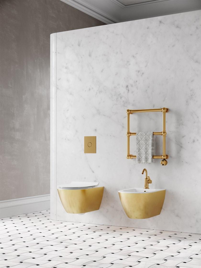 Подвесной унитаз настенный Белый GSI ceramica Gold platinum Италия sun-id-1506051 - Вид №4