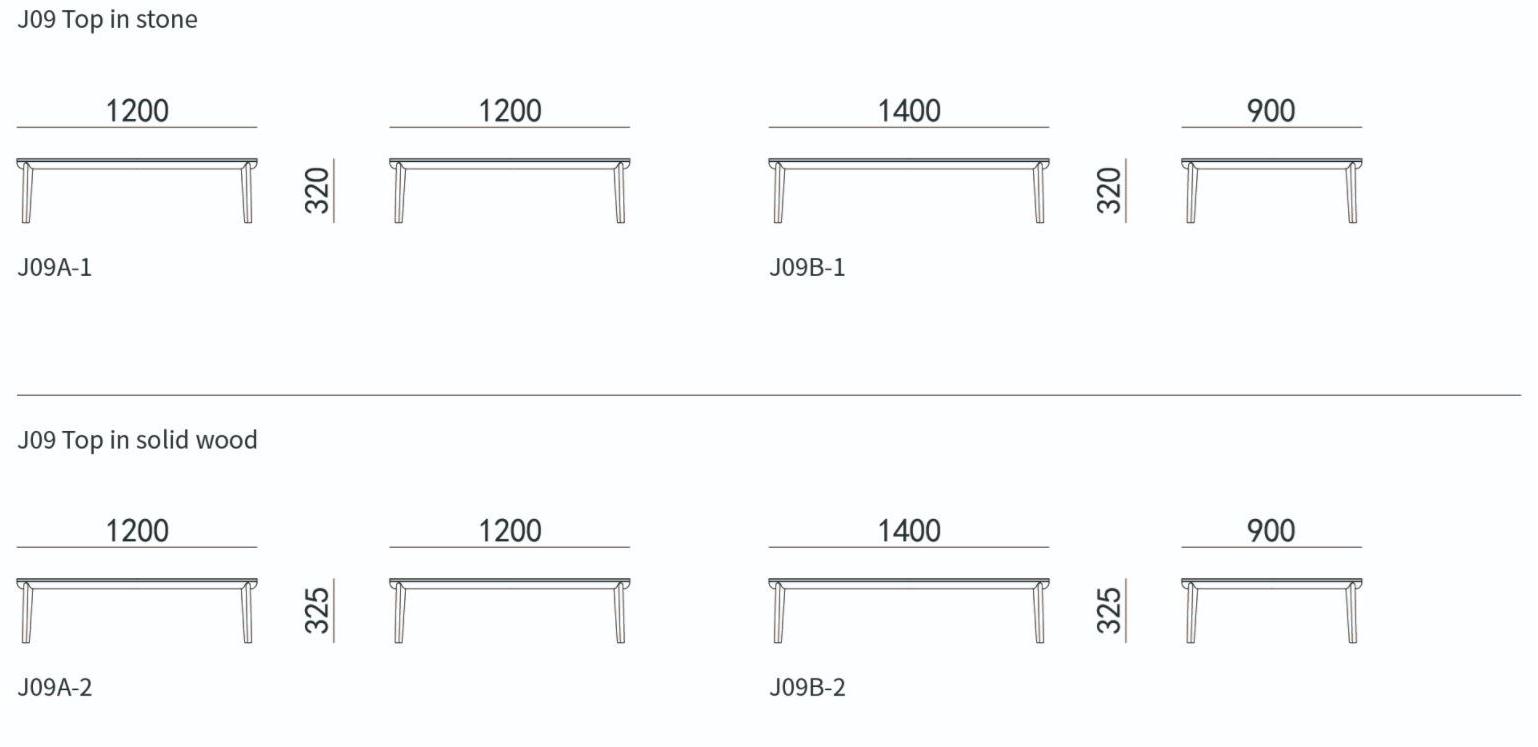 HC28 Cosmo Низкий деревянный журнальный столик Oskar J09 - Вид №2