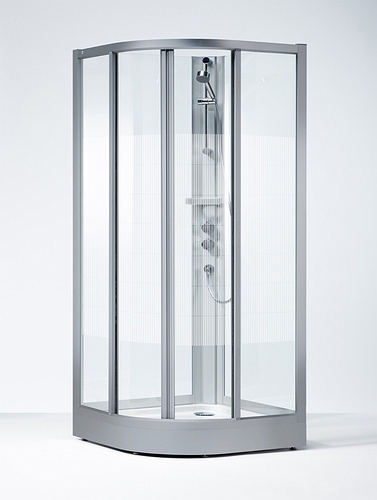 636585 IFO Душевая кабина круглая из цельного кварца SKR NS, Front SKR NS 900 x 900 Solid
