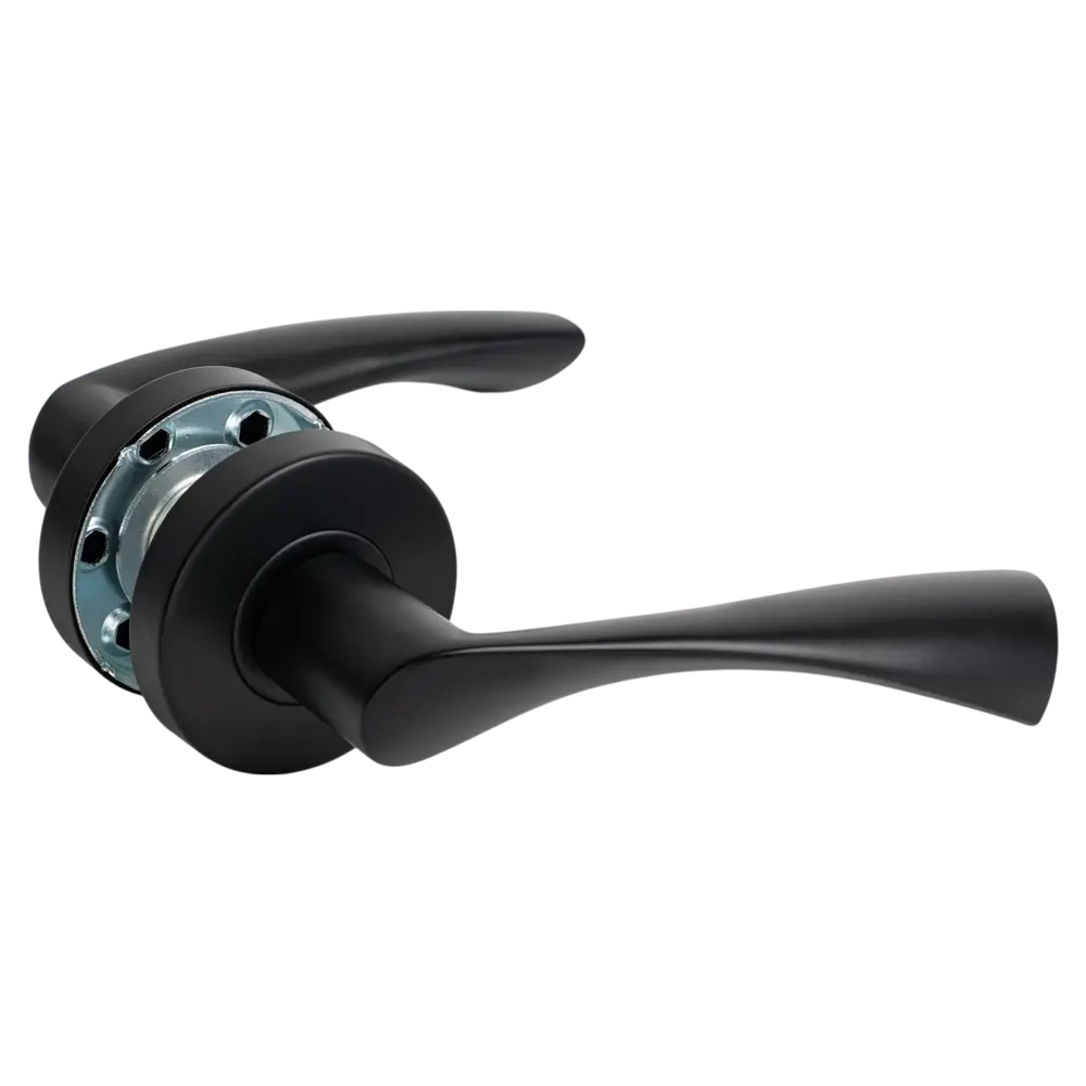 EDSON Дверная ручка EDS-6336 черная матовая для межкомнатных дверей 89404518 STLM-1576336