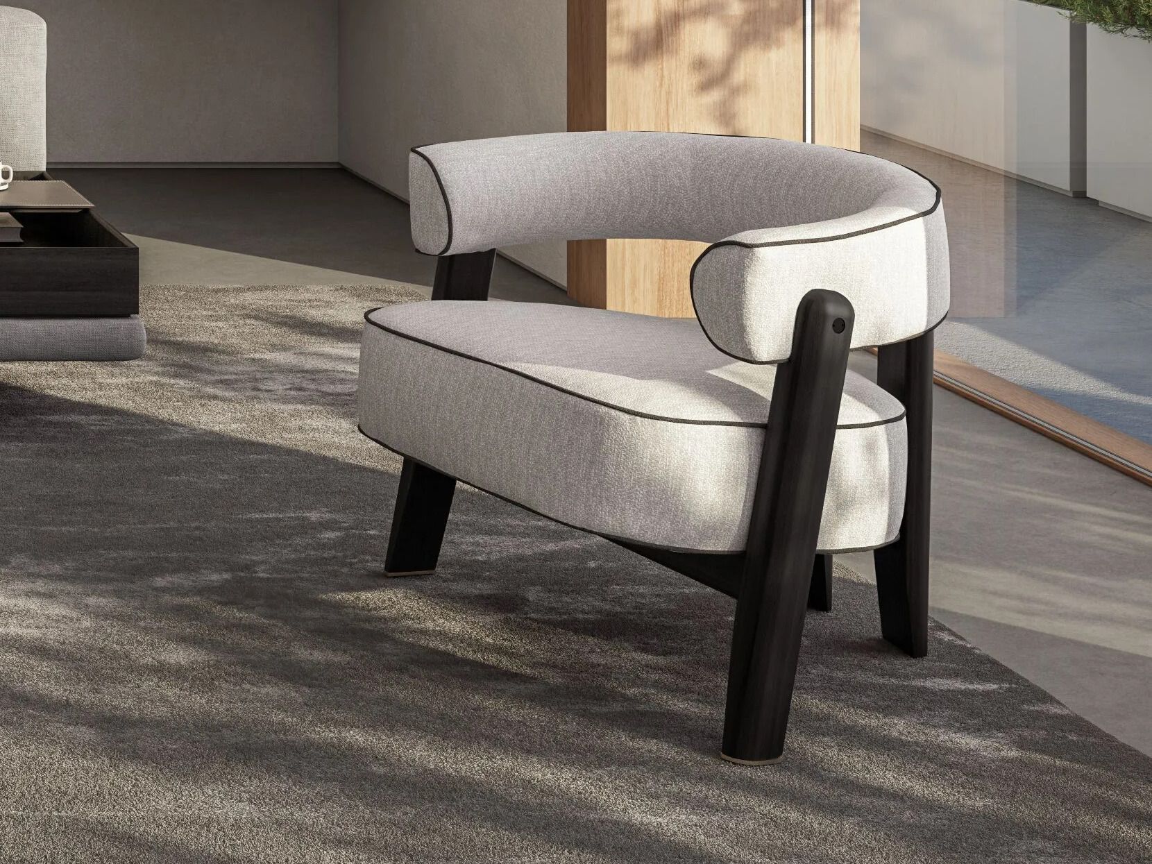 Кожаное или тканевое кресло с подлокотниками Vibieffe 1355 TIMELESS ARCH-00067416