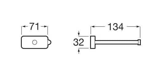 Металлический запасной держатель рулона Roca ARCH-00040903 - Вид №1