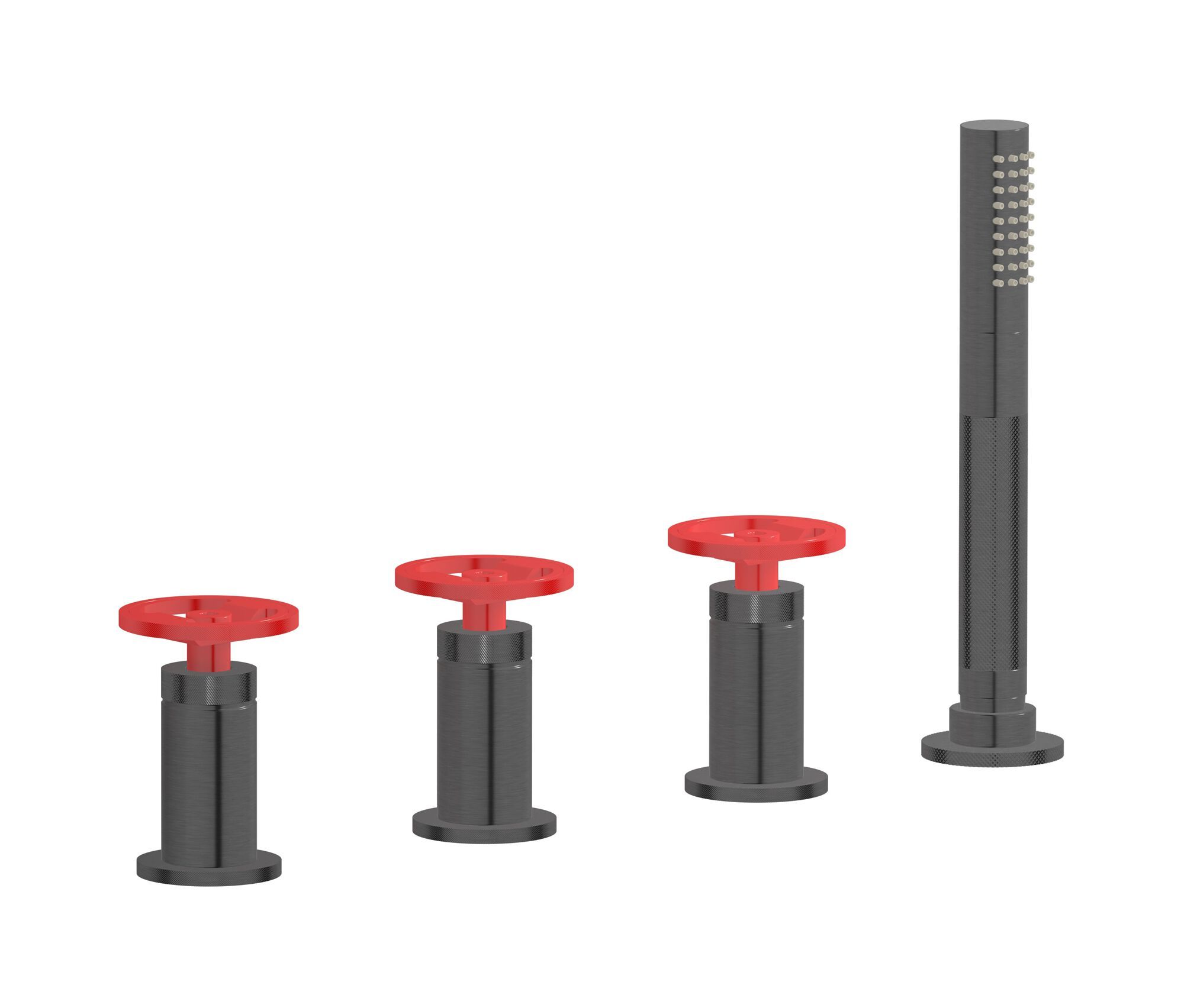 Смеситель для ванны с 4 отверстиями и ручным душем IB Bold ARCH-00153164 - Вид №5