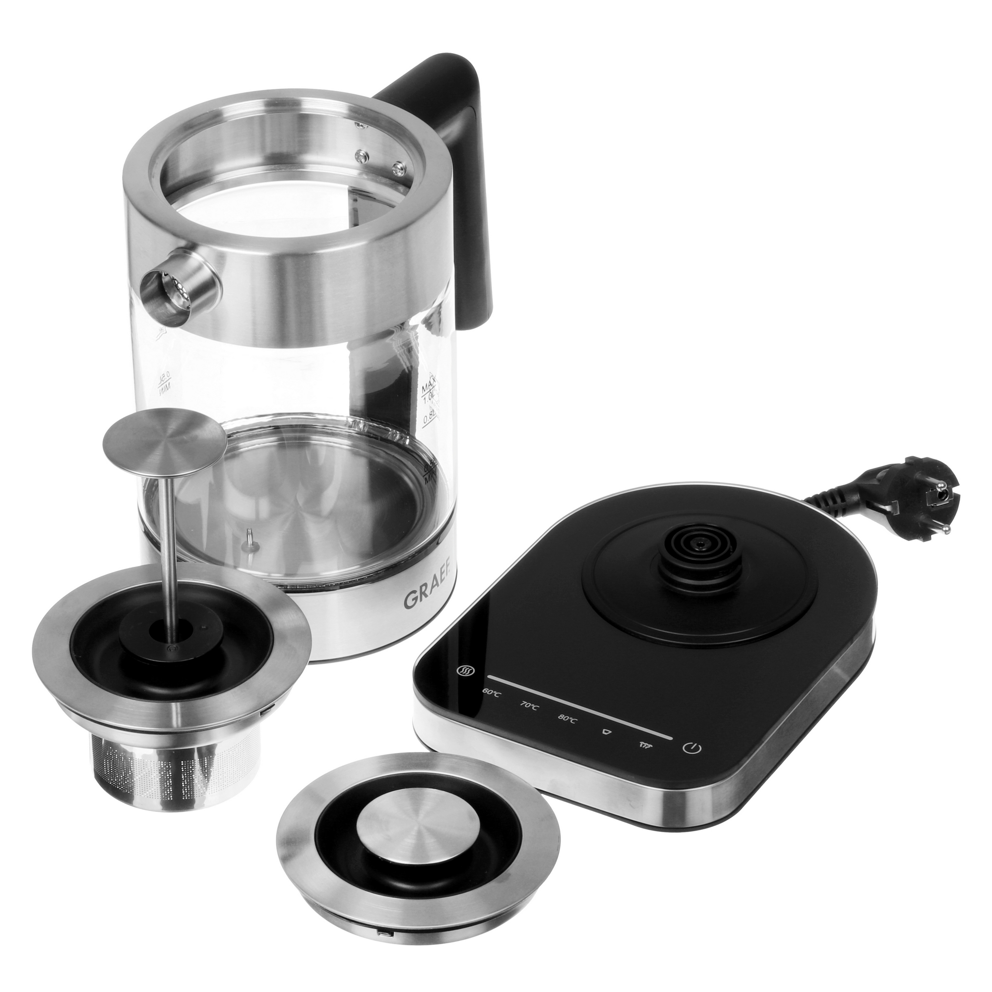 9045610 Электрочайник Graef WK 350 серебристый STDN-0127043 - Вид №4