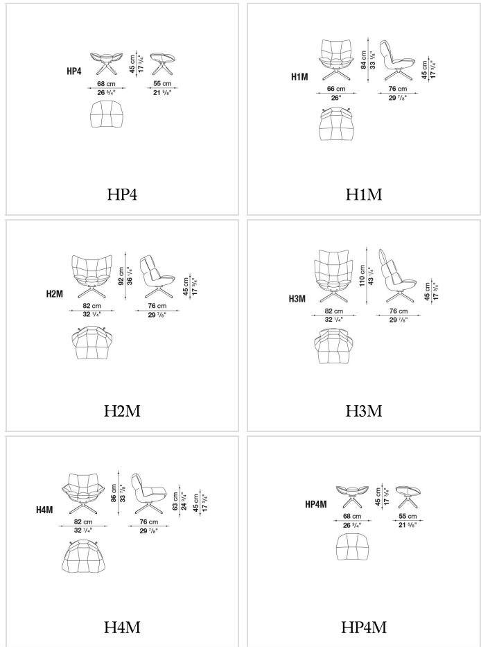 B&B Italia Мягкое кресло на жердочке из ткани Husk sun-id-1497324 - Вид №9