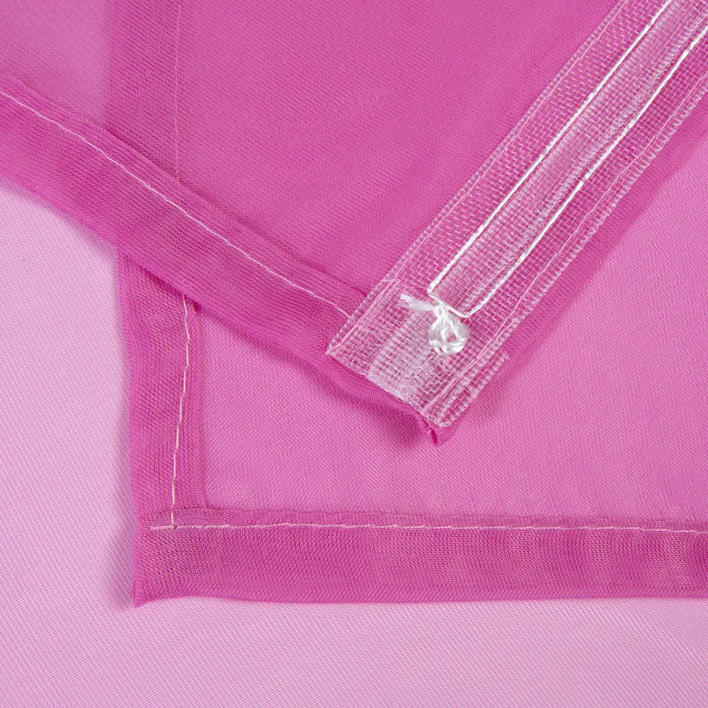 Тюль на ленте «Polyone» 140X260 см цвет тёмно-розовый Santreyd STLM-2073784 - Вид №5