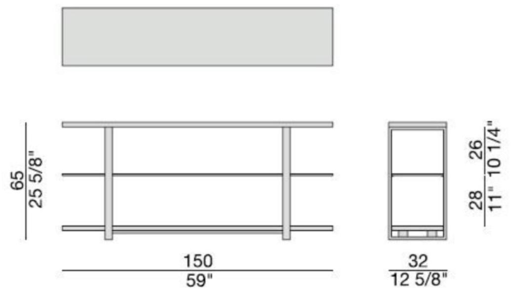 Porada Консольный стол из ясеня с полками Iron sun-id-1434651 - Вид №1
