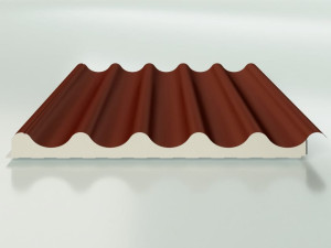 Изолированная металлическая панель для кровли