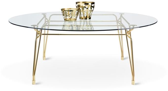 GHIDINI1961 Круглый обеденный стол из стекла Botany sun-id-1360585 - Вид №2