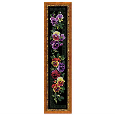 100/011 Набор для вышивания Анютины глазки 20 х 105 см RIOLIS Premium