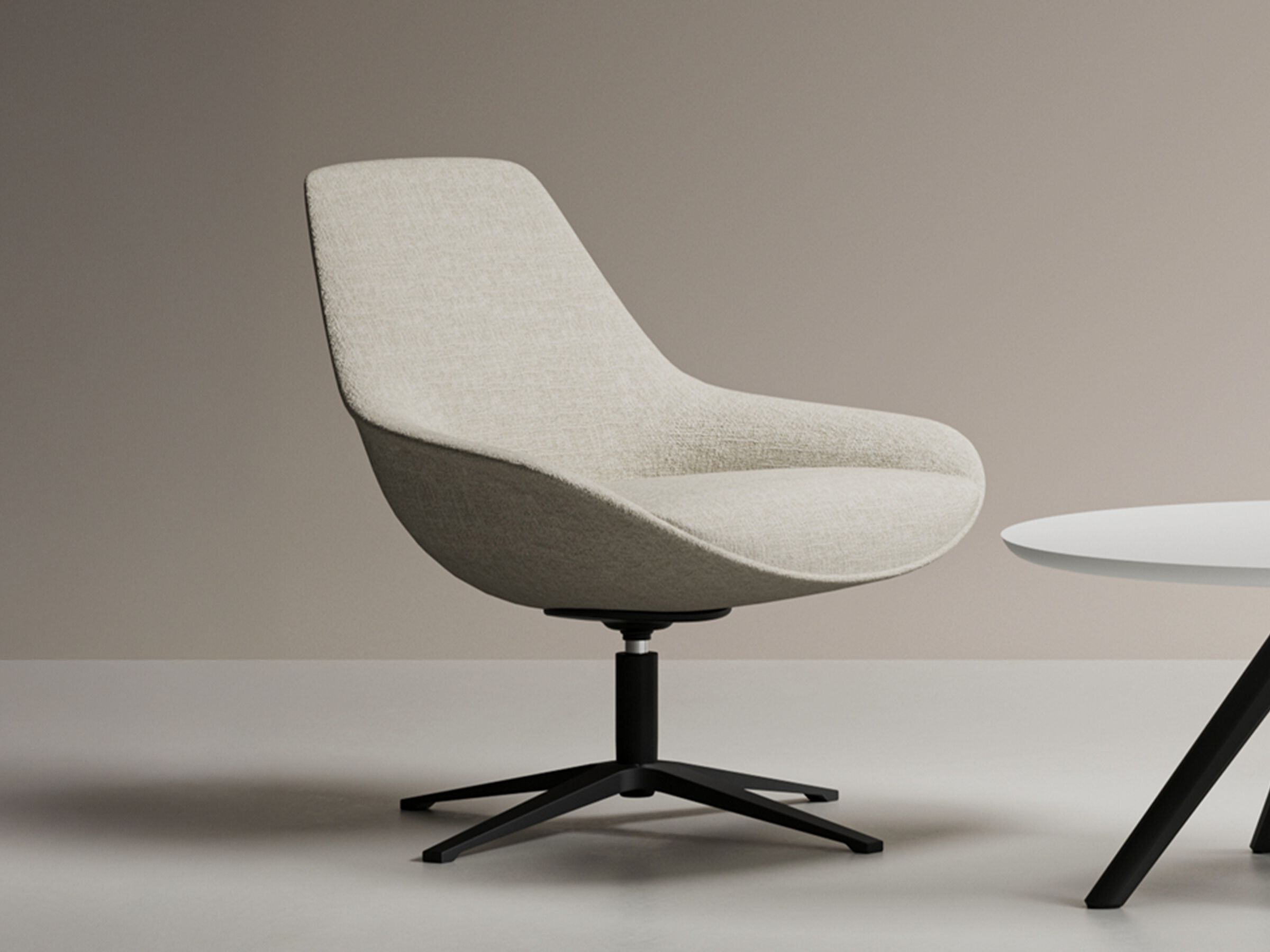 Тканевое вращающееся кресло с подлокотниками WORKSPACE KANSAS ARCH-00151160