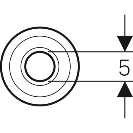 854.187.11.1 Стенная розетка Geberit, плоская Geberit  - Вид №4