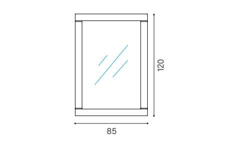 Прямоугольное зеркало из массива дерева с рамкой Devina Nais ARCH-00034024 - Вид №2