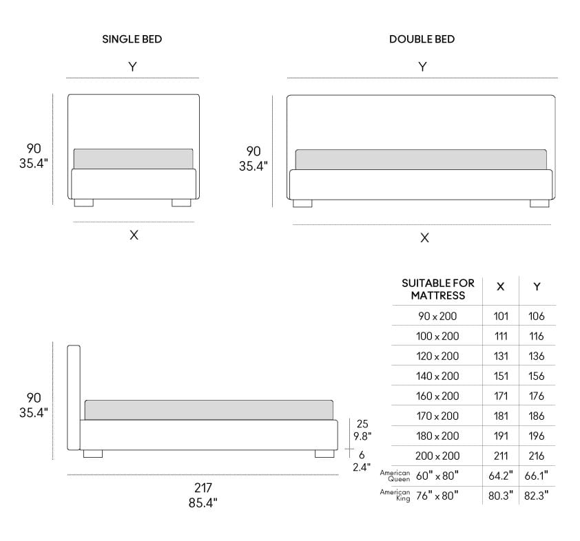 Upholstered bed with removable cover Casamania & Horm ARCH-00104913 - Вид №5