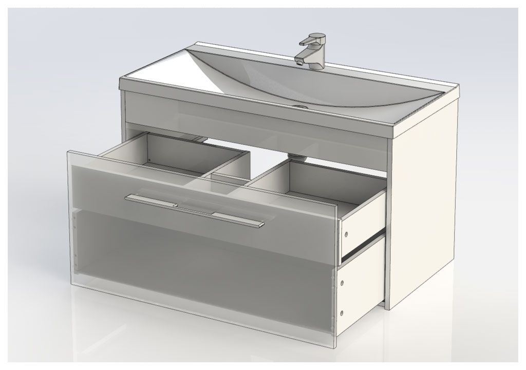 Тумба с раковиной Aquanet Августа 100 дуб сонома 0021002100204096 - Вид №10