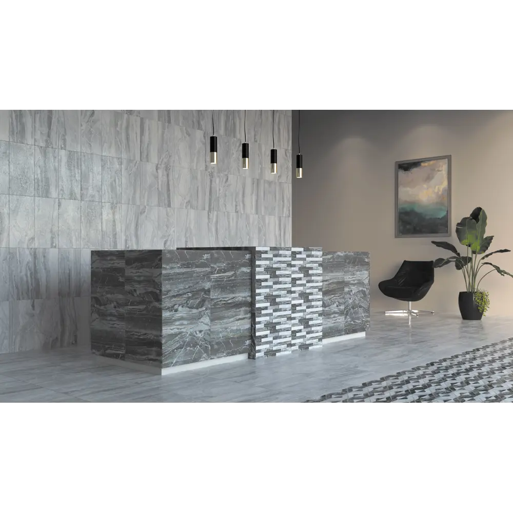 Керамогранит Bergamo 30x60 см 1.08 м² лаппатированный цвет антрацит Santreyd STLM-2203738 - Вид №2