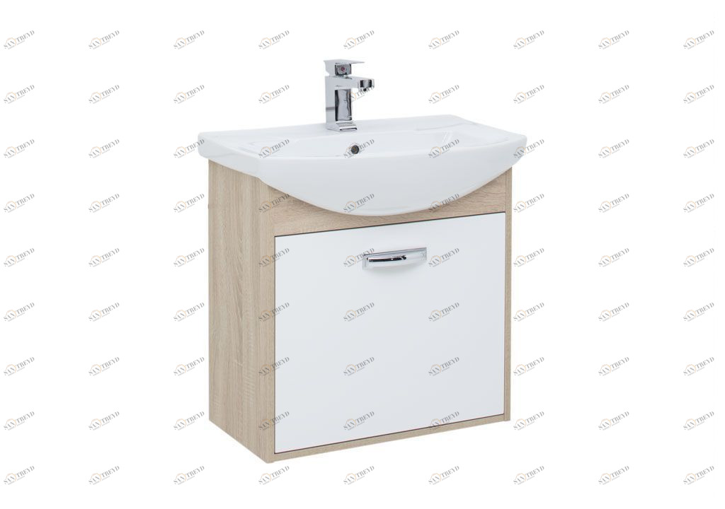 Тумба под раковину Aquanet Грейс 65 дуб сонома/белый (1 ящик) sun-id-276016