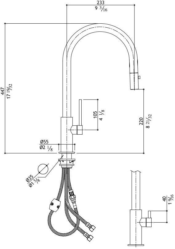 MGS Смеситель для кухни на одно отверстие из нержавеющей стали Spin sun-id-1354631 - Вид №6