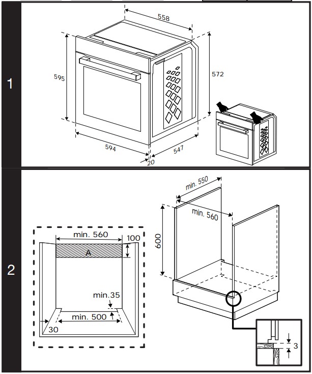 9006736 Электрический духовой шкаф Hotpoint FE9 831 JSH BL черный STDN-0136841 - Вид №10