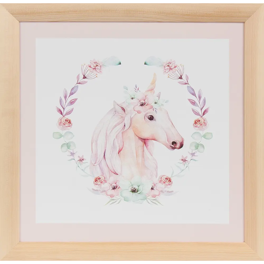 Постер в раме 40х40 см «Единорог» Santreyd STLM-2080856