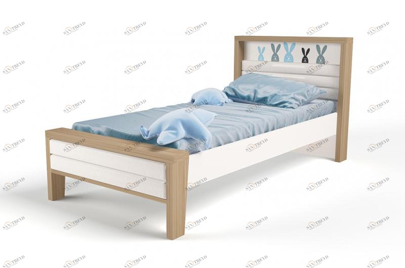 Кровать ABC-KING 160х90 №2MIX BUNNY №2 (с мяг.изнож) 4631147961266