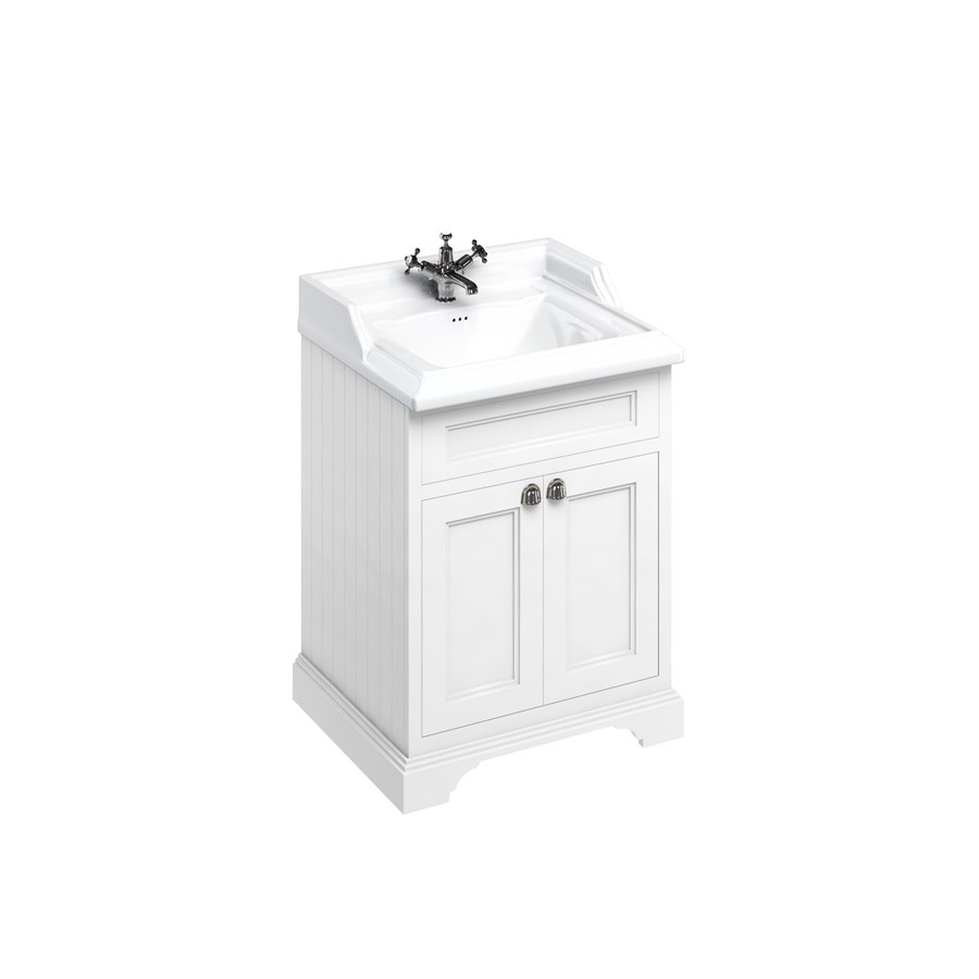 Burlington Отдельностоящий блок 65 с дверьми и классической раковиной Classic Grey с 1 отверстием под смеситель Раковина FF8G_B15 1TH  - Вид №1