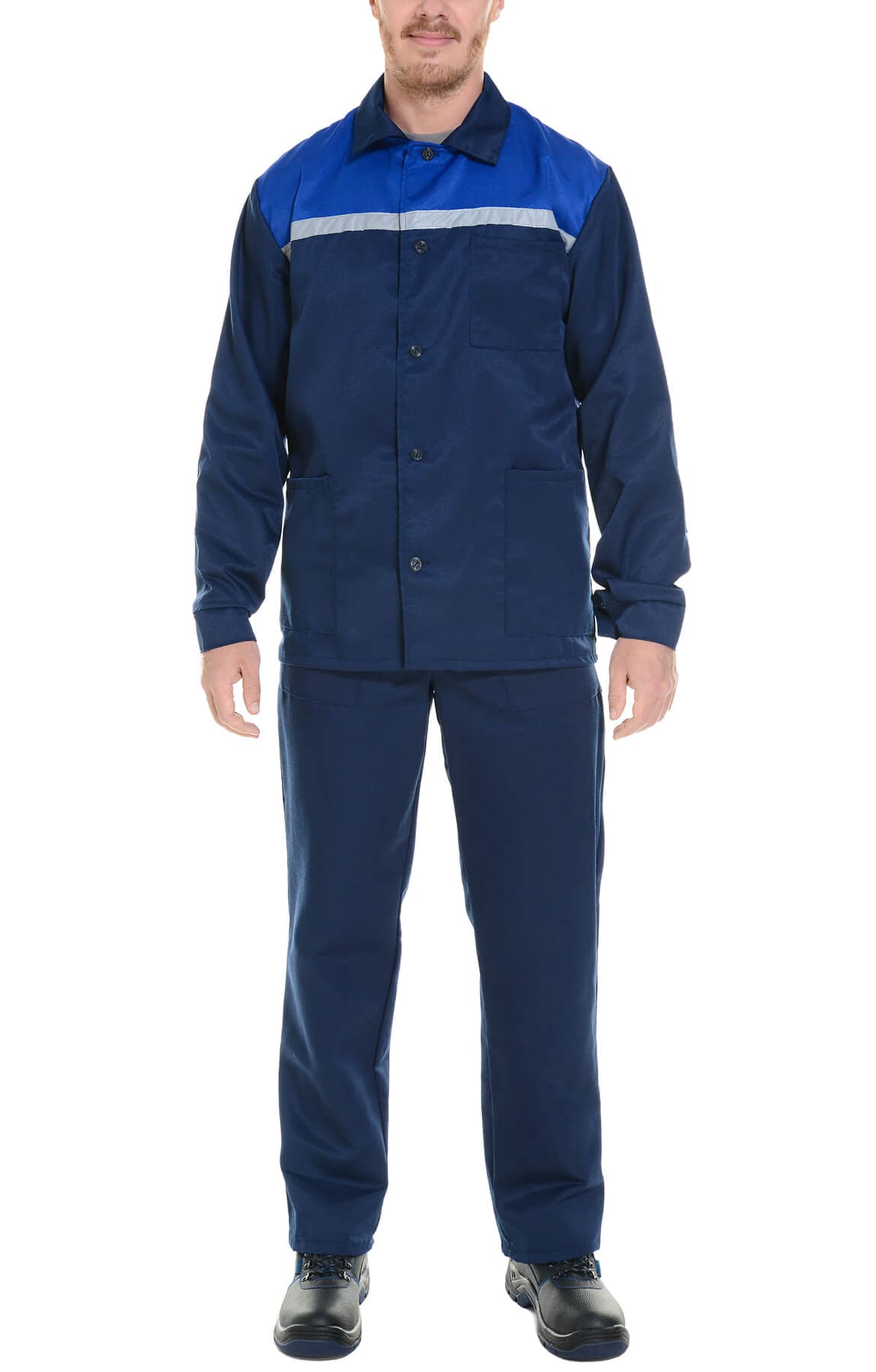 63023 Костюм Строителя темно-синий василек  Летняя спецодежда  размер 48-50/170-176  - Вид №9