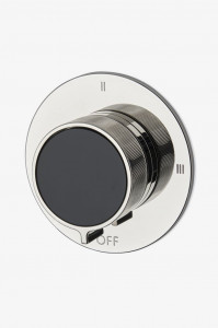 B3T14D Трехсторонняя переключающая отделка серии Bond Union с ручкой-ручкой с эмалированными гильошированными линиями Waterworks