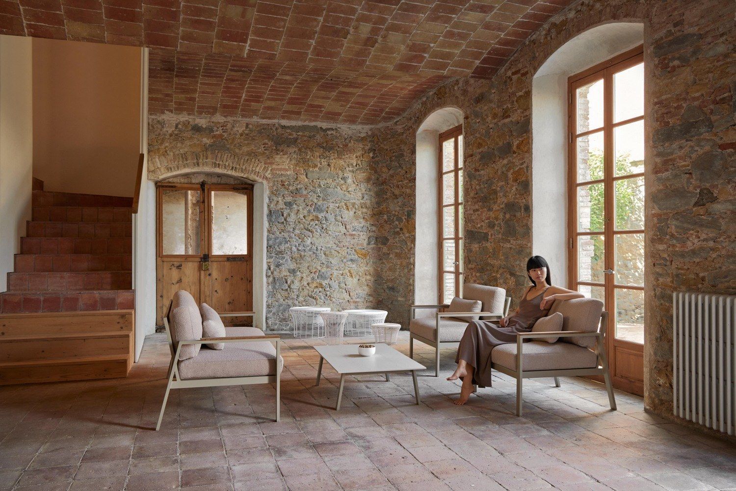 Высокий садовый стул из нержавеющей стали GANDIABLASCO Арам ARCH-00077660 - Вид №2