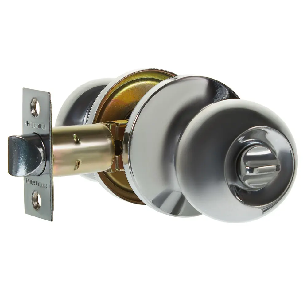 Ручка-кноб 607 CP BK CP, с фиксатором, цвет глянцевый хром PALLADIUM STLM-2015553