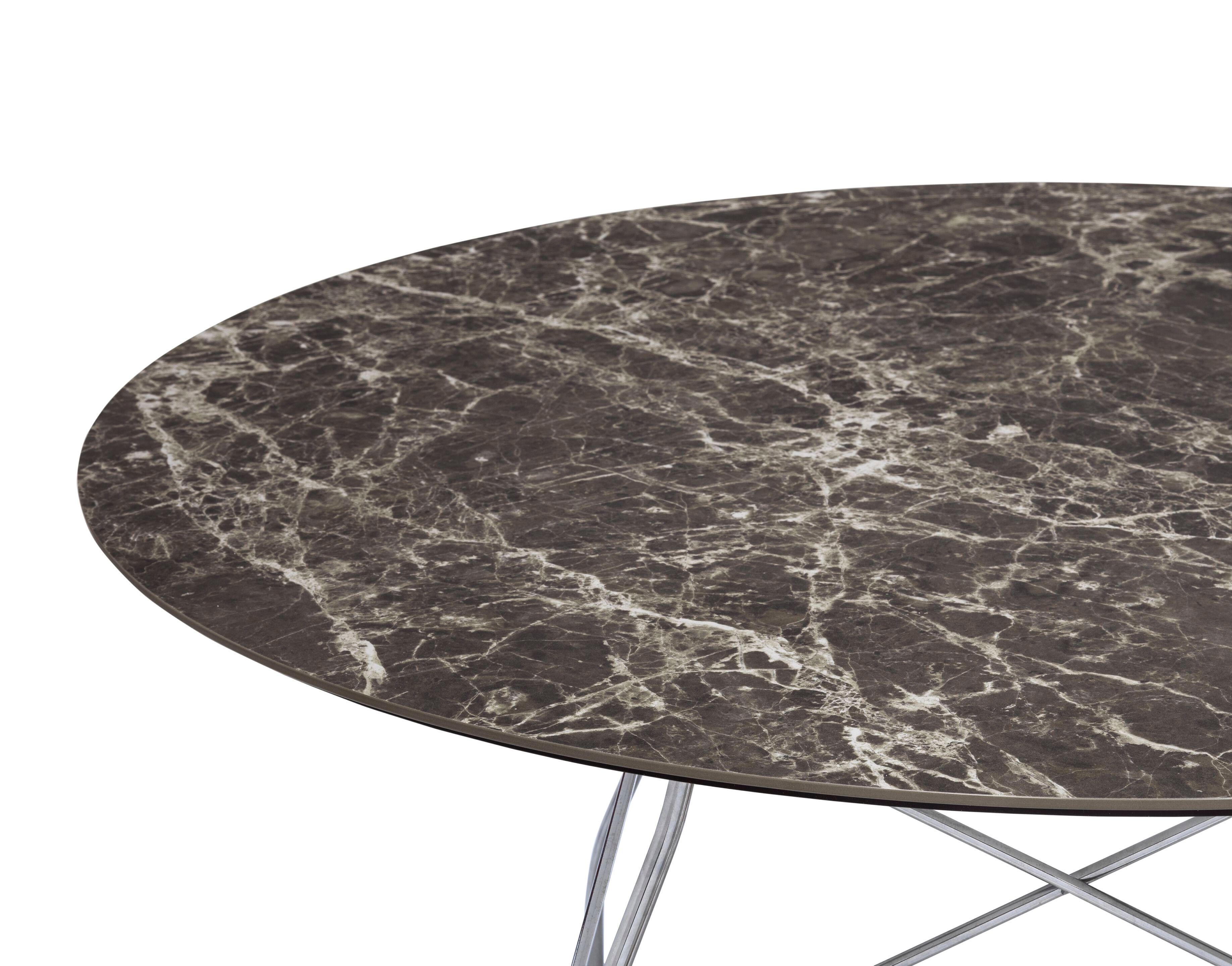 Круглый обеденный стол из керамогранита Kartell GLOSSY ARCH-00051866 - Вид №38