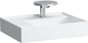 H8103354001581 Раковина с полочкой слева, со специальным скрытым сливом LAUFEN PRO